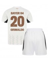 Bayer Leverkusen Alejandro Grimaldo #20 Venkovní dres pro děti 2024-25 Krátký Rukáv (+ trenýrky)